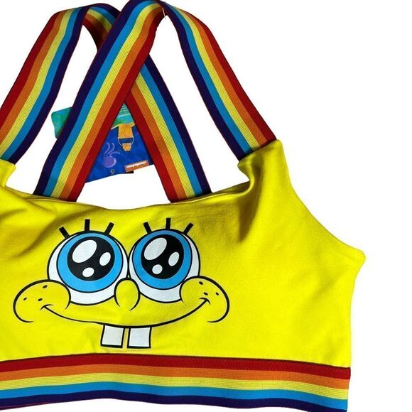 Hot Topic SpongeBob SquarePants Rainbow Sports Bra - Picture 5 of 7